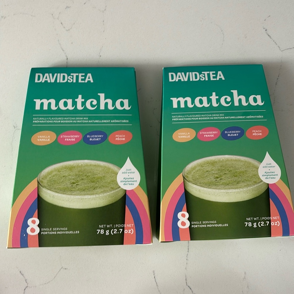 New sealed in box! Davids Tea Fruity Matcha Single Serves (78 g) 2 boxes